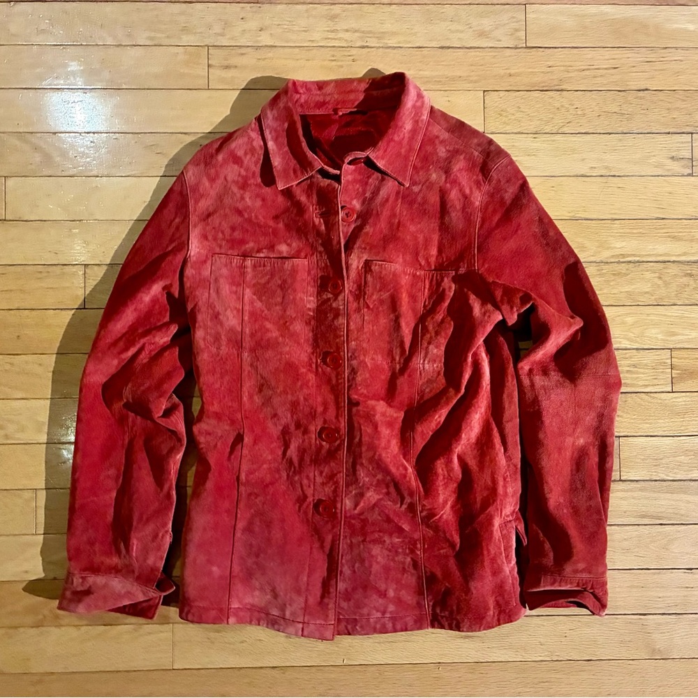 Women’s Soft Suede Button-down Jacket